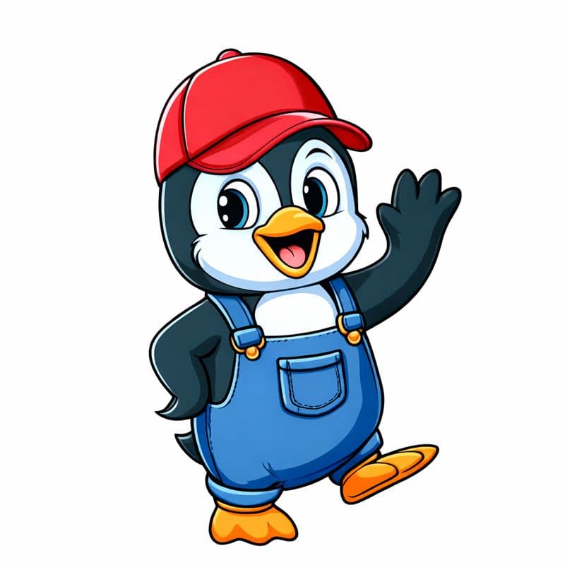 Penguin Air Pros mascot waving